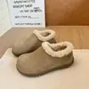 Papas Pequeñas Peluche Birkenstocks Mujer 2026 Estilo Coreano Tendencia de Moda Modelo Invierno Slip-on Cálido Suela Plana Piel Algodón Zapatos