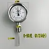 Termômetro bimetálico de aço inoxidável WSS-311/313BF, medidor de temperatura de água para tubulações de caldeira, tipo radial, Hangzhou Huatong