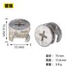 Venta al por mayor de fábrica tornillo de remache excéntrico accesorios de conexión para gabinete herrajes fijos conector tres en uno para muebles