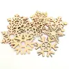 51mm 10 Peças Misturadas de Lascas de Madeira de Floco de Neve de Natal, Flocos de Neve de Decoração de Madeira para Festas de Natal, 10 Peças por Pacote, Decoração de Feriado