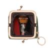 Monedero retro con clip nuevo 2023 transfronterizo, PU color sólido, para todo, bolsa para guardar monedas, pequeño, portátil, llavero