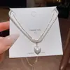 Collar cuadrado pequeño de circón ultrabrillante estilo coreano para mujer, lujo ligero, elegante, cadena para clavícula de acero de titanio de alta gama, venta al por mayor