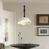 Lámpara de Techo Minimalista Estilo Japonés para Dormitorio Color Cáscara de Huevo Vintage Francés Lámpara Color Nogal Retro para Dormitorio Principal Sala de Estudio