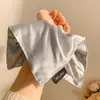 Lenço quadrado grande com estampa floral pequena, elástico de cabelo para mulheres, faixa de cabelo elástica, acessório de cabelo com estilo coreano de alta qualidade