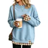 Sudadera gruesa de manga larga con bloques de color para mujer de Amazon, serie con stock a largo plazo, superventas de otoño/invierno, estilo casual para parejas