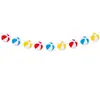 Novo Conjunto de Decoração Temático de Vôlei Havaiano para Festas de Piscina e Praia de Verão, Incluindo Bandeiras e Banners Espirais