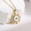 Collar con colgante de ojo de diablo de lujo de Aogu, chapado en cobre, cadena de clavícula de circonita en oro de 18 quilates, producto nuevo transfronterizo para mujer.