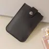 Cartera compacta simple con broche de presión y múltiples ranuras para tarjetas, tarjetero de cuero, ligero y portátil, para guardar tarjetas bancarias, tarjetas de identificación y tarjetas de presentación