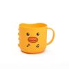 Venta directa de fábrica patito amarillo pequeño taza portátil para niños taza para enjuague bucal taza de cepillo de dientes de dibujos animados para el hogar taza de dientes para niños