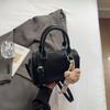 Bolsa de Mão Texturizada Feminina 2025 Nova Moda Verão Tendência Bolsa Transversal Moda Simples Ombro Cilíndrica