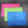 Bolsa de Archivo Snap Transparente de Colores A5/A4 al por Mayor, Bolsa Impermeable de PP para Archivo de Información de Oficina, Bolsa para Archivo de Contratos