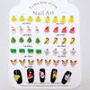 Entre no Natal Decorações de Arte de Unha em Desenho Animado Mini Árvores de Natal Feito à Mão DIY Resina Acessórios de Unha Usáveis Atacado
