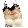 Ropa Interior de Talla Grande con Percha, Base de Maquillaje Líquida, Ropa Interior de Gel con Tirante Delgado, Ropa Interior Seamless Inalámbrica de Talla Grande para Mujer con Copas Fijas