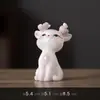 Porta incienso de cerámica de ciervo lindo, mascota de té creativa, decoración de escritorio, quemador de incienso para el hogar, soporte para varillas de incienso, adorno