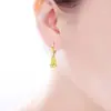 Vietnam arena oro galvanizado oro real suerte brillante bolsa de dinero de la suerte aretes mujer transmisión en vivo comercio electrónico suministro de fábrica venta al por mayor