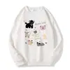 Estilo Nuevo Otoño e Invierno Dibujo Animado Lindo Estampado de Letras Diseño Reductor de Edad Versátil Casual Ropa Exterior Holgada Manga Larga Cuello Redondo Sudadera