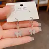 Pinzas para Orejas de Mariposa con Borla Microincrustada de Circonita, Moda Exquisita Versátil Coreana y Japonesa, Pendientes Adelgazantes Super Hada de Lujo Ligero Personalizados al por Mayor
