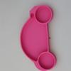 Em estoque Venda por Atacado Prato de Silicone para Jantar Infantil Suprimentos Maternos e Infantis Carro Três Compartimentos Antiderrapante Anti-queda Prato de Jantar Tigela de Comida