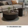 Nova Combinação Mesa de Centro Minimalista em Pedra Sinterizada Sala de Estar Uso Doméstico Moderna Leve Luxo Celebridade da Internet Mesa de Chá Redonda Apartamento Pequeno Sensação de Alto Padrão