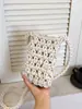 Bolsa Transversal Moda Verão 2026 Feminina Grande Capacidade Versátil Exquisita Bolsa de Palha Bolsa de Celular para o Dia a Dia