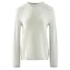 Estilo Otoño e Invierno Cachemir Seda de Morera Cuello Redondo Manga Raglán Dobladillo Enrollado Tejido para Mujer Color Sólido Holgado Suave Pegajoso Suéter Superior