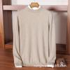 Suéter masculino de cashmere 100% puro outono e inverno Novo liso gola alta 14 fios manga longa pulôver suéter de malha para usar por baixo