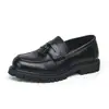 Colección de otoño transfronteriza: mocasines, con flecos, estilo retro, zapatos de cuero extragrandes, zapatos de vestir y casual de negocios a la moda, mocasines de talla grande, zapatos para hombre
