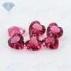 Huagang gem em forma de coração 3# rosa vidro vermelho pedra nua atacado 3 gang vermelho artificial gema fundo pontiagudo jóias DIY