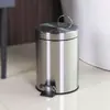 Contenedor de Basura de Acero Inoxidable de 5L con Pedal para Baño de Hotel Oficina Cubo de Basura con Pedal