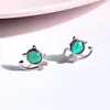 Pendientes pequeños de gatito fresco pendientes de gatito de plata de ley s925 pendientes dulces coreanos para mujer venta al por mayor pendientes de Navidad