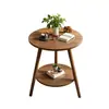 Mesa redonda pequeña, mesa de centro, uso simple en sala de estar del hogar, mesa auxiliar para sofá, mesita de noche de dormitorio, mesa de balcón mini minimalista creativa