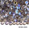Vidrio Teñido Cristal Diamante Plano Redondo Pegatina Diamante Liso Uñas Arte Perlas Perlas Pez Humano Joyería DIY Taladro de Uñas