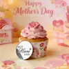 Decoración de Pastel Día de la Madre Feliz Estilo Ins Transfronterizo Mamá Súper Espejo Acrílico Grabado Láser Pieza Redonda