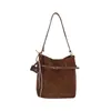 Moda 2025 Nuevo Elegante Versátil Retro Gamuza Bolso de Mano Bolso de Hombro Bolso Pequeño de Moda