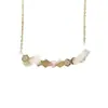 Collar de Panal Chapado en Oro Rosa de 18 Quilates Separador Diamante Diamante CNC Cara Sonriente de Diamante Colgante de Panal Cadena para Clavícula Entrega Directa de Fábrica