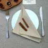 Servilleta Poliéster Algodón Paño para la Boca Actividades de Boda Decoración de Mesa Navidad Color Sólido Flor Plegable Paño para Limpiar Vasos Transfronterizo Especial