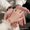 Colección de Pulseras para Pareja Qi Yi Obsidiana Plateada Natural Cabeza de Gato Sin Rostro Pulsera de Ojo de Gato Blanco Joyería para Mejor Amigo Nuevo Estilo Chino