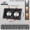 Luz led de rejilla doble cabezal tres cabezales downlight cuadrado aluminio tongge estante para uvas empotrado luces de cubo comerciales focos cob