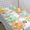 Talheres Descartáveis para Festa de Aniversário Infantil Pratos Descartáveis Pratos de Piquenique Pratos de Bolo Decoração de Mesa de Sobremesa Pratos de Sobremesa
