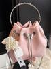 Bolso de Mano Pequeño de Diseño Nicho para Mujer 2025 Verano Nuevo Estilo de Moda Bolso Cruzado de Cadena Bolso de Cubo para Viajero
