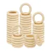 Anillo de madera color tronco directo de fábrica Anillo para bolso de mano de madera Accesorios hechos a mano para bricolaje Anillo de madera pintado para niños Venta al por mayor