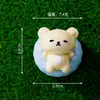 Paisagem em miniatura, criativa e divertida, com um design de urso fofo. DIY Cartoon, peças decorativas adoráveis com um toque de luxo, perfeitas como enfeites únicos para carro ou mesa
