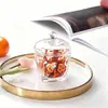 Venta Directa de Fábrica Frasco de Vidrio Transparente para Dulces, Taza para Dulces, Frasco para Almacenar Snacks, Frasco Creativo Estilo Europeo para Frutas Secas, Decoración de Mesa de Café