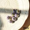 Cuentas redondas de acrílico bicolor con agujero recto de 12 mm, bañadas en UV, con forma de corazón, para bricolaje, de colores claros, para cadena de teléfono móvil, accesorios de joyería con cuentas sueltas.
