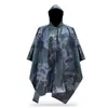 Capa impermeable de PVC multifuncional 3 en 1 para viajes al aire libre, poncho con capucha para montañismo, impermeable tipo toldo al por mayor