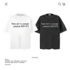Camiseta de Algodão Puro Pesado com Estampa de Letras Simples de Manga Curta para Homens e Mulheres, Novo Corte Solto, Atacado de Tops de Comércio Exterior Transfronteiriço