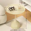Mesa auxiliar de hierro de lujo ligero con combinación alta-baja para uso doméstico, mesa lateral para sofá de sala de estar, mesa de café pequeña lateral moderna minimalista para dormitorio