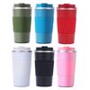 Novo aço inoxidável silicone copo de café isolamento água copo carro carregando copo portátil de impressão de presente de negócios logotipo
