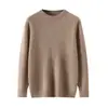 Suéter de Cashmere Puro de Alta Qualidade e Luxo Baicaierong Outono/Inverno 2026 para Homens, Suéter de Tricô Pulôver com Gola Redonda