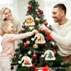 Colgante de Navidad de Madera Nuevo Transfronterizo Decoración Accesorios Sombrero de Navidad DIY Madera en Blanco Sin Terminar Pintura Cartel Colgante